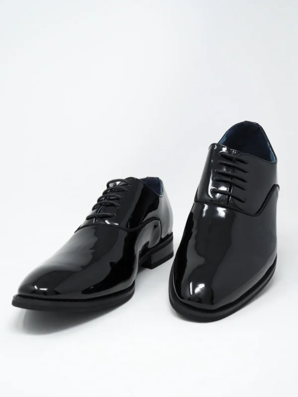 Black Oxford Shoes for Men Zapatos Oxford de charol negro para hombre