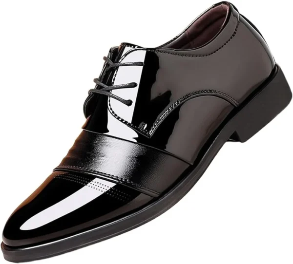 Elegant Black Dress Shoe Zapato de vestir elegante de charol negro para hombre